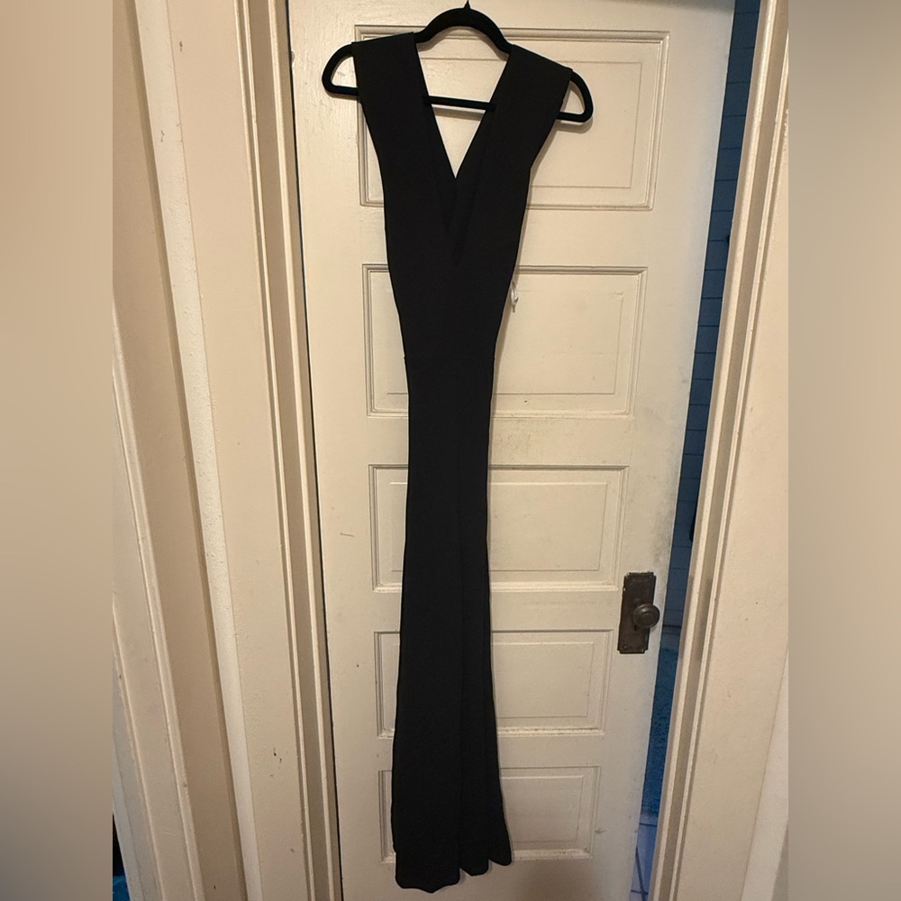 Lulus Thinking Out Loud Black Backless Jumpsuit
